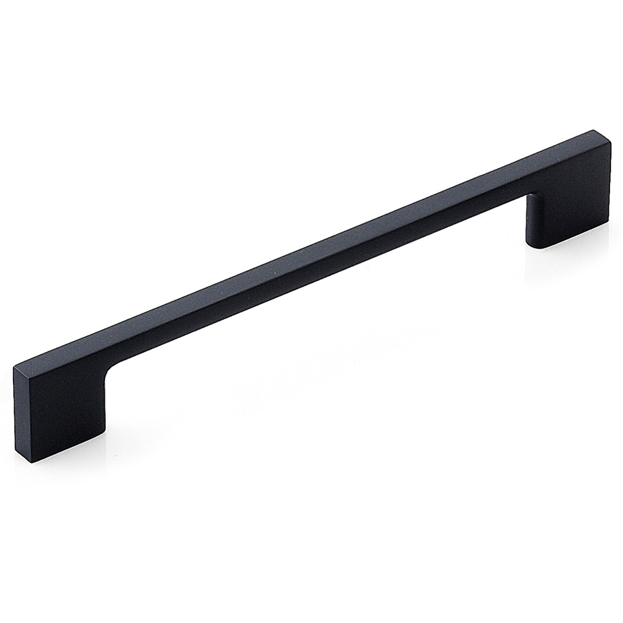 Momo LIVORNO cabinet pull handle in matte black finish, showcasing its sleek, modern design for furniture drawers and cabinets.