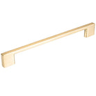Momo LIVORNO cabinet pull handle in brushed metal with sleek, modern design for kitchen or furniture drawers.