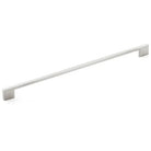 Momo LIVORNO cabinet pull handle in dark bronze finish mounted on a wooden cabinet door