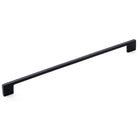Momo LIVORNO cabinet pull handle in matte black finish, showcasing its sleek, modern design for furniture or cabinetry.