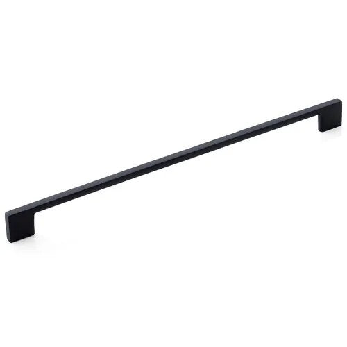 Momo LIVORNO cabinet pull handle in matte black finish, showcasing its sleek, modern design for furniture or cabinetry.