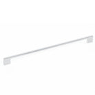 Momo LIVORNO cabinet pull handle in a sleek metal finish, mounted on a wooden cabinet for modern kitchen or furniture decor.