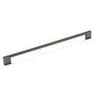 Momo LIVORNO cabinet pull handle in matte black with a sleek, modern design mounted on a cabinet door.