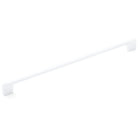Momo LIVORNO cabinet pull handle in white finish, featuring a sleek curved design for modern kitchen or furniture drawers