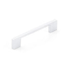 Momo LIVORNO cabinet pull handle in white finish, sleek metal design for kitchen or furniture drawers.