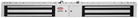 EMZ8 E/MAGNET 12/24VDC DOUBLE NON MONITORED in Satin Aluminium