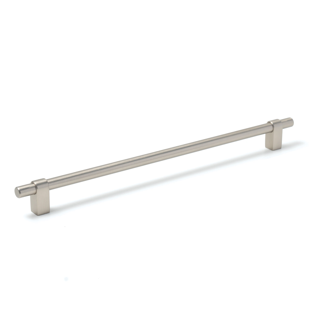Momo MAIDA cabinet pull handle in dark bronze finish, mounted on a cabinet door, showcasing its sleek, modern design.
