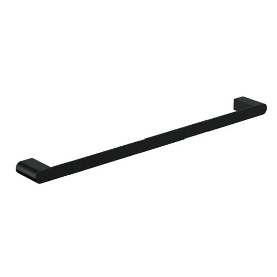 Serenity: Single Towel Rail 600mm Designer Black in Designer Black