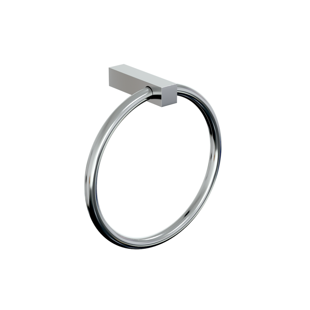 Paterson Square Towel Ring PSS in Polished Stainless Steel