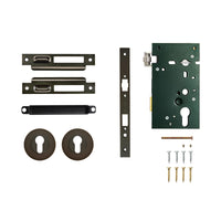 MOMO ROLLER MORTICE ENTRANCE SET - DARK BRONZE in Dark Bronze