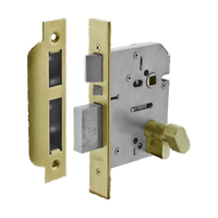 QuadLock Multi Function Entrance Lock PVD PB 60mm in Polished Brass
