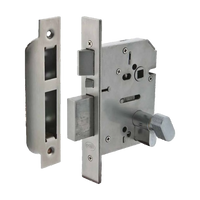 QuadLock Multi Function Entrance Lock 304/SSS 60mm in Satin Stainless
