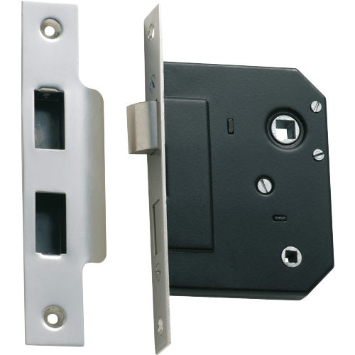 Mortice Lock Privacy Satin Chrome CTC57mm Backset 57mm in Satin Chrome