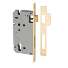 Mortice Lock Euro Brushed Gold PVD CTC85mm Backset 60mm in Brushed Gold PVD