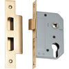 Mortice Lock Euro Polished Brass CTC47.5mm Backset 46mm in Polished Brass