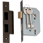 Mortice Lock 5 Lever Antique Brass CTC57mm Backset 46mm in Antique Brass