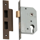 Mortice Lock Euro Antique Brass CTC47.5mm Backset 46mm in Antique Brass