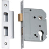 Mortice Lock Euro Satin Chrome CTC47.5mm Backset 57mm in Satin Chrome