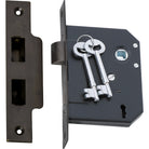 Mortice Lock 3 Lever Antique Brass CTC57mm Backset 57mm in Antique Brass