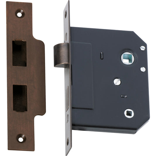 Mortice Lock Privacy Antique Brass CTC57mm Backset 57mm in Antique Brass