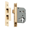 Mortice Lock Euro Rebated Satin Brass CTC47.5mm Backset 57mm in Satin Brass