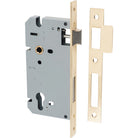 Mortice Lock Euro Polished Brass CTC85mm Backset 60mm in Polished Brass