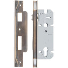 Mortice Lock Roller Euro Rebated Signature Brass CTC85mm Backset 45mm in Signature Brass