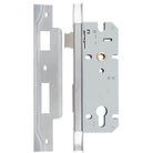 Mortice Lock Euro Rebated Brushed Chrome CTC85mm Backset 45mm in Brushed Chrome