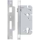 Mortice Lock Roller Euro Rebated Brushed Chrome CTC85mm Backset 60mm in Brushed Chrome