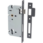 Mortice Lock Euro Matt Black CTC85mm Backset 60mm in Matt Black