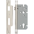 Mortice Lock Roller Euro Rebated Polished Nickel CTC85mm Backset 60mm in Polished Nickel