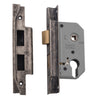 Mortice Lock Euro Rebated Rumbled Nickel CTC47.5mm Backset 46mm in Rumbled Nickel