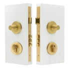 NIDO - Double Turn Lock Kit in Matt Satin Brass