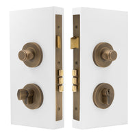 NIDO - Double Turn Lock Kit in Roman Brass