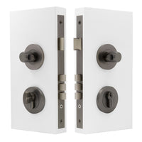 NIDO - Double Turn Lock Kit - Knurled in Graphite Nickel