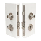 NIDO - Double Turn Lock Kit - Diamond Knurl - Keyed Alike (KA) in Brushed Nickel