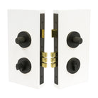 NIDO - Double Turn Lock Kit - Diamond Knurl - Keyed Alike (KA) in Dark Roman Brass