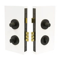 NIDO - Double Turn Lock Kit - Diamond Knurl - Keyed Alike (KA) in Dark Roman Brass