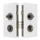 NIDO - Double Turn Lock Kit - Diamond Knurl - Keyed Alike (KA) in Graphite Nickel