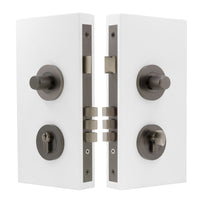 NIDO - Double Turn Lock Kit - Diamond Knurl - Keyed Alike (KA) in Graphite Nickel