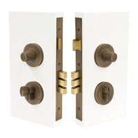 NIDO - Double Turn Lock Kit - Diamond Knurl - Keyed Alike (KA) in Roman Brass