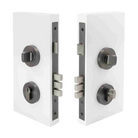 Round Double Turn Lock Kit - Includes Lock, Single Cylinder & Escutcheons in Graphite Nickel