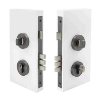 Round Double Turn Lock Kit - Includes Lock, Single Cylinder & Escutcheons in Graphite Nickel