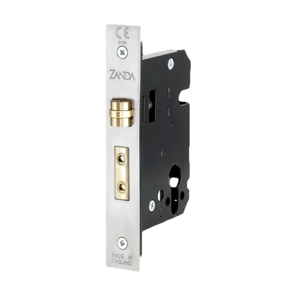 Zanda Roller Mortice Lock - Heavy Duty — Satin Stainless