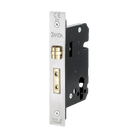 Zanda heavy duty roller mortice lock showing stainless steel finish and architectural hardware design.