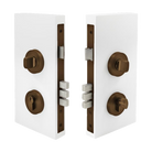Round Double Turn Lock Kit - Includes Lock, Single Cylinder & Escutcheons in Ember Bronze