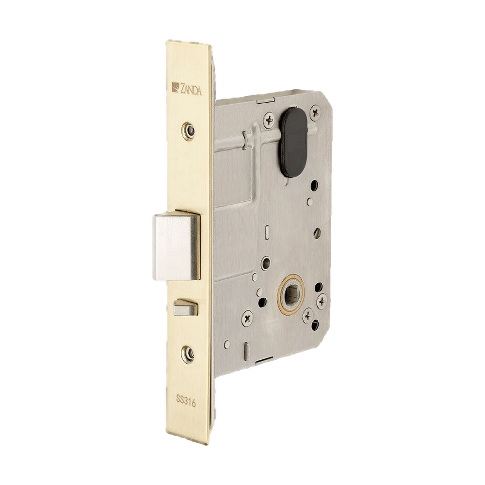 Zanda Fire Rated Commercial Mortice Lock — Satin Brass