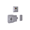Moda Series Emergency Release Slide Lock and Indicator Set - Satin Chrome Plate - With Screw Fixings in Satin Chrome
