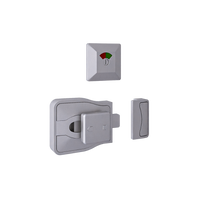 Moda Series Emergency Release Slide Lock and Indicator Set - Satin Chrome Plate - With Screw Fixings in Satin Chrome