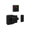 Moda Series Emergency Release Slide Lock and Indicator Set - Designer Black - With Screw Fixings in Designer Black